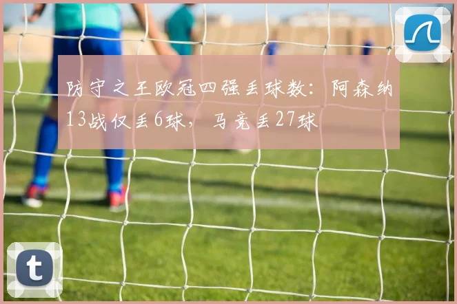 防守之王欧冠四强丢球数：阿森纳13战仅丢6球，马竞丢27球